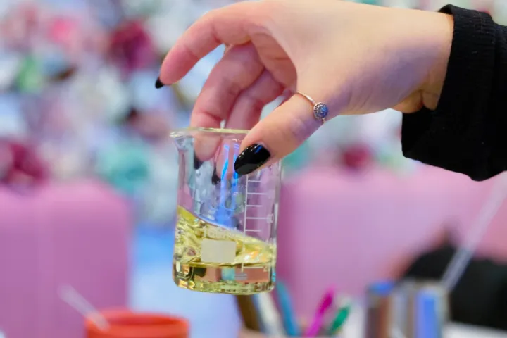 Lady Learning Candle Making