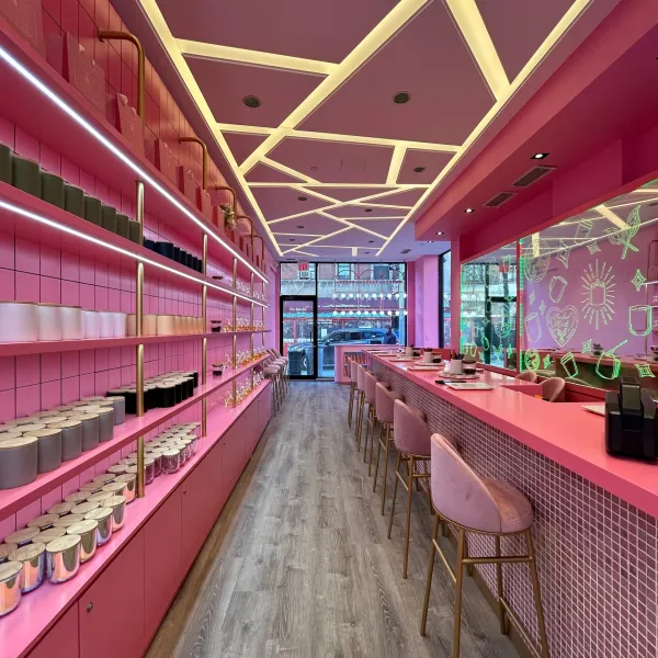 a group of people at a train station