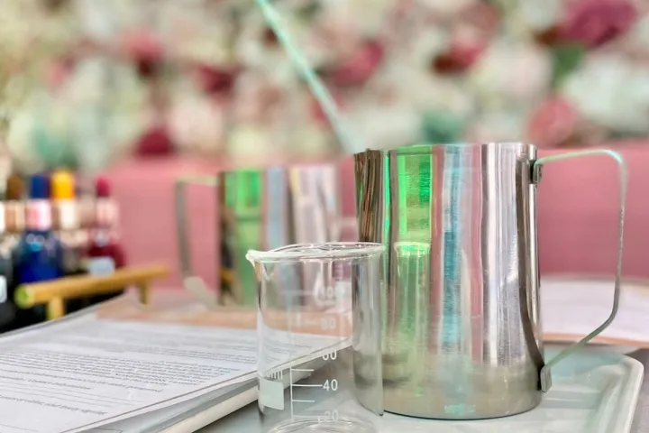 a close up of a glass on a table